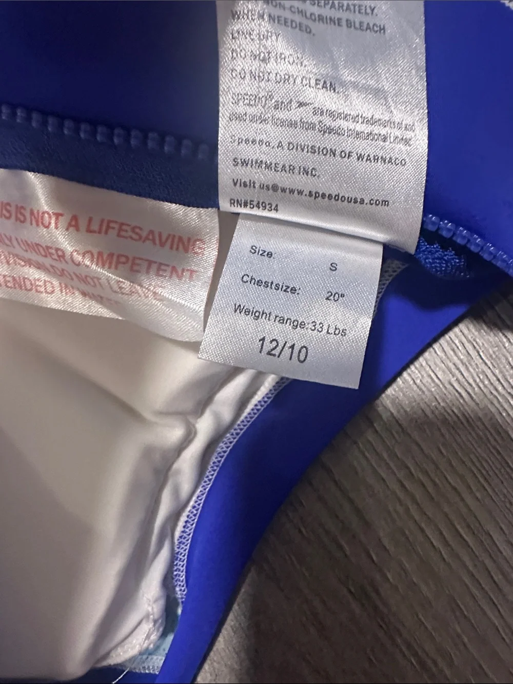 Speedo Blue and Navy Kids Padded Rash Guard Swim Suit